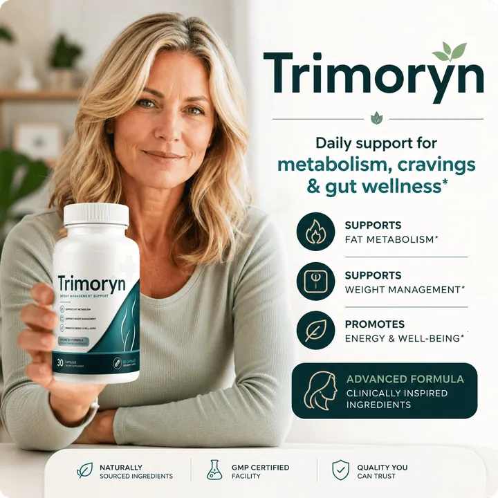 Trimoryn daily supplement bottle for women over 40